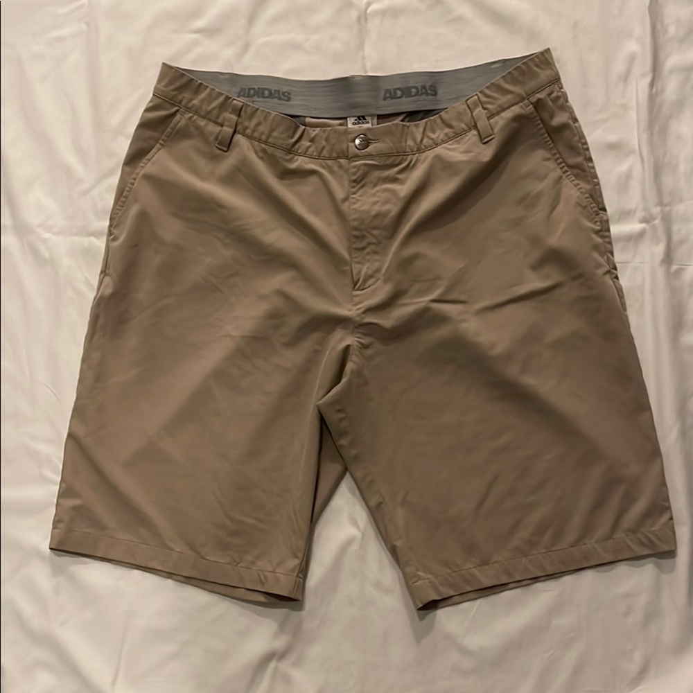 Adidas Men's Flex Waist Tan Golf Shorts